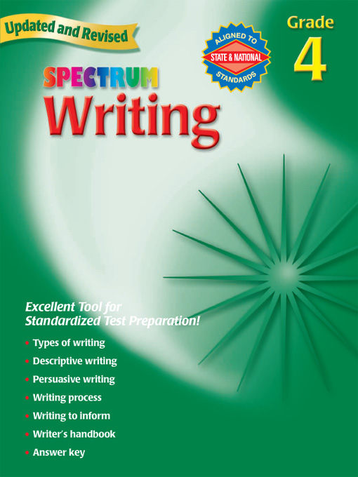 Title details for Spectrum Writing, Grade 4 by School Specialty Publishing - Available